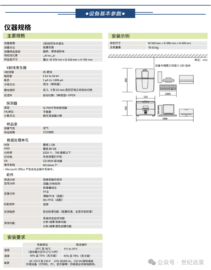 X射线荧光光谱仪租赁