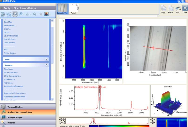 赛默飞Nicolet iN10红外光谱仪检测画面 赛默飞Nicolet iN10红外光谱仪检测画面